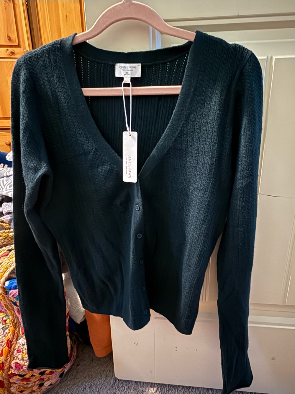 Gentle Fawn Wintergreen Mia V-Neck Button Front Cardigan